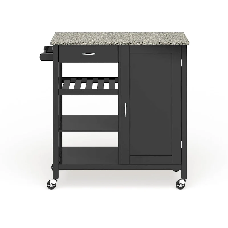 Ringsby Wooden 3-shelf Kitchen Cart