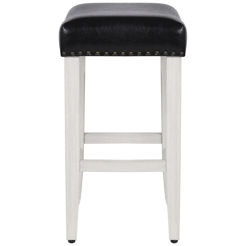 Jameson Upholstered Polyester Antique White 24 Inch Counter Stool