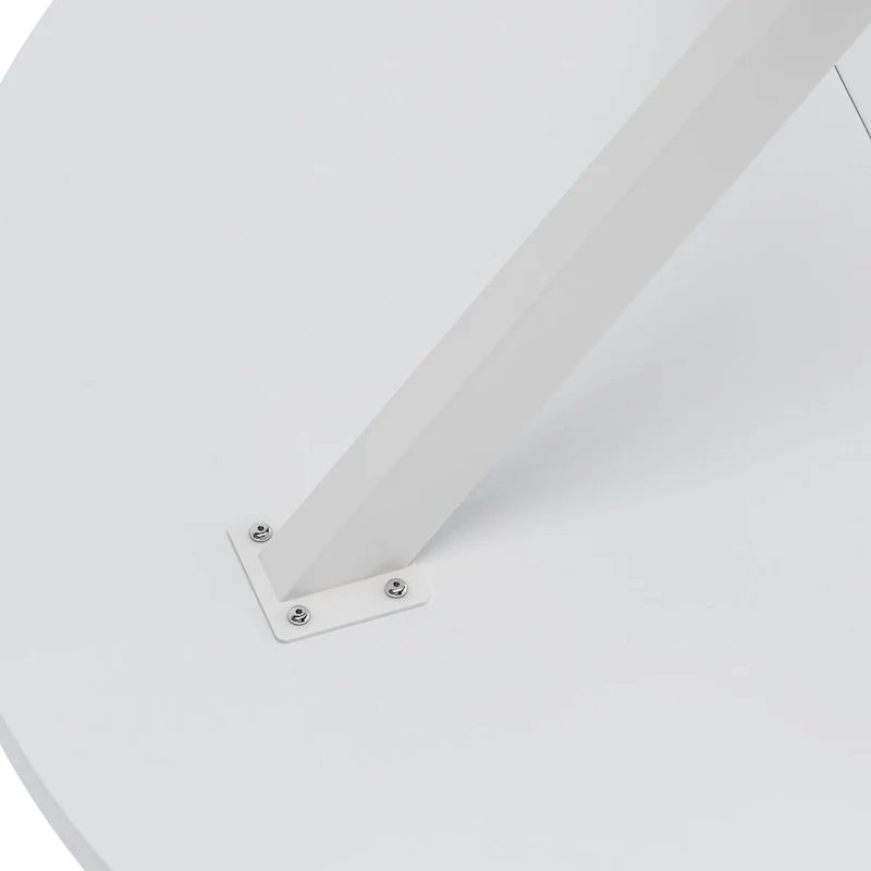 Modern Cross Leg Round Dining Table ,Two Piece Removable Top