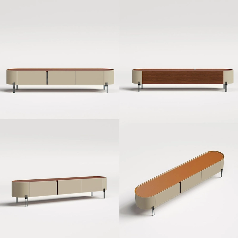 78.7 Leather TV Stand, Modern Entertainment Center with 3 Drawers