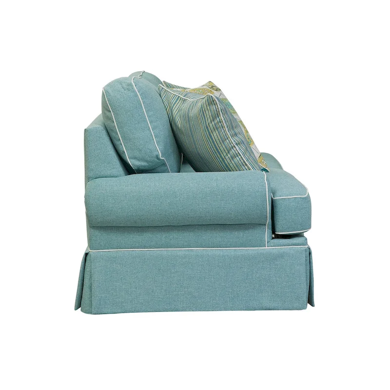 Classics Model Coastal Aqua Series Sofa with Four Accent Pillows
