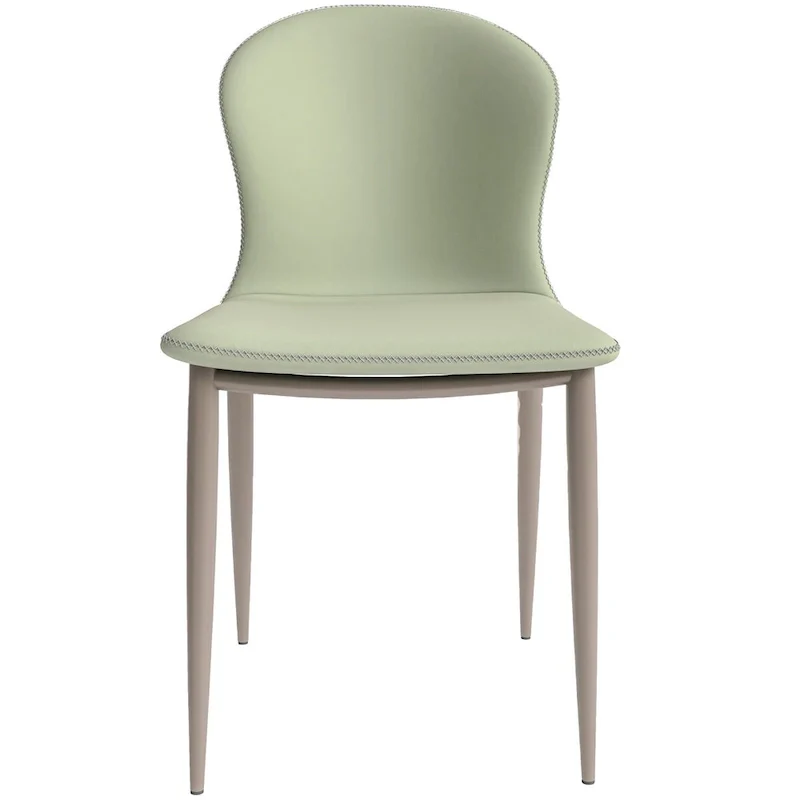 Modern Upholstered Fabric Dining Chair with Metal Legs, Mosaic Style Kitchen Side Chair