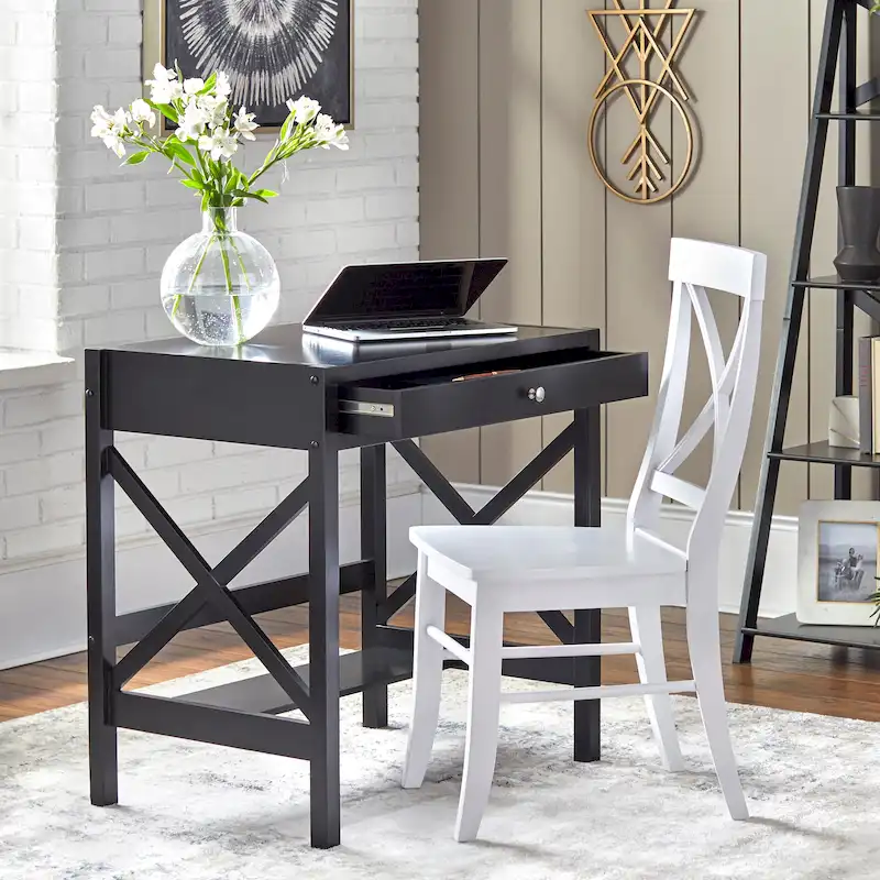 Simple Living X-Frame Farmhouse Wood Desk