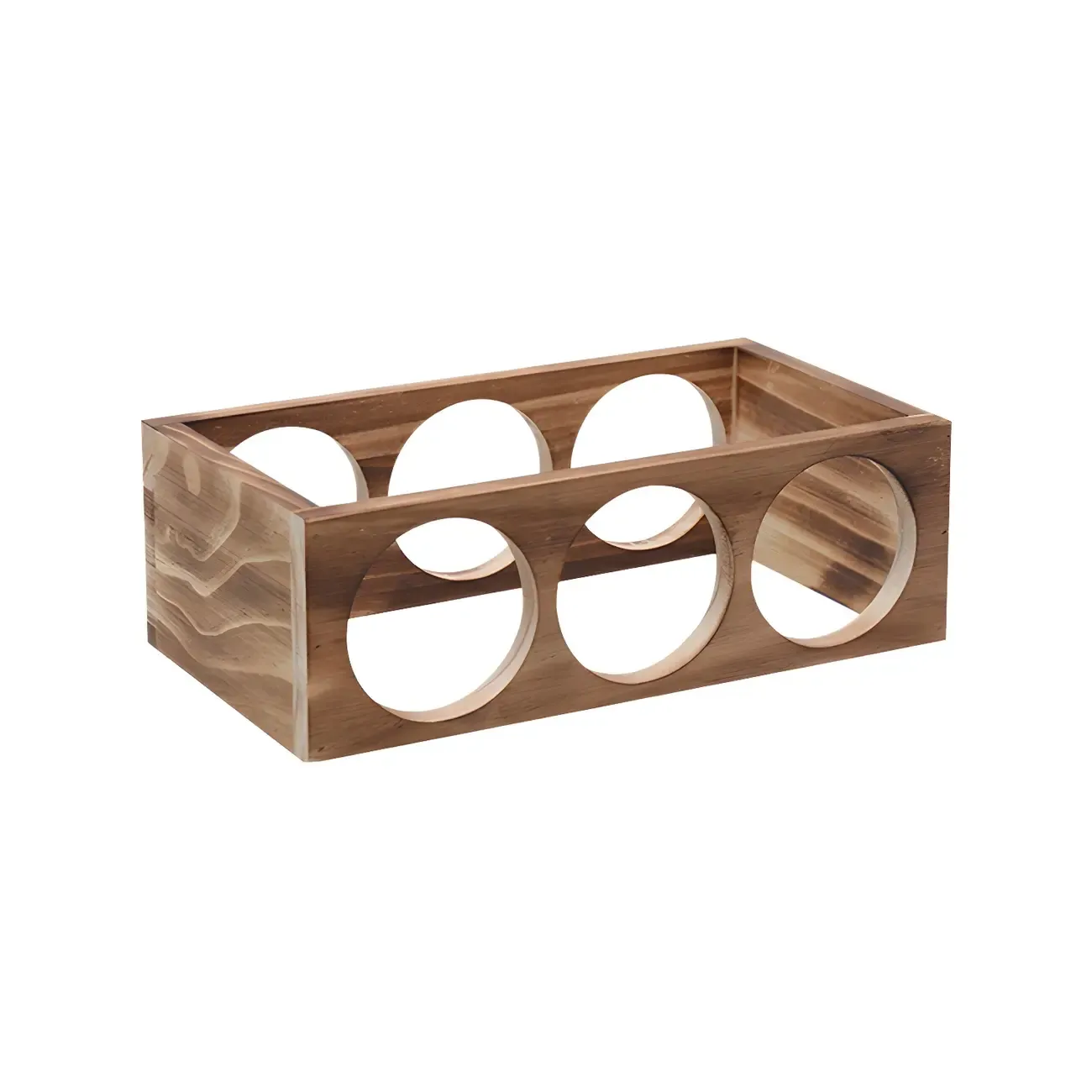 Natural Wooden Stackable Wine Rack Tabletop Wine Holder