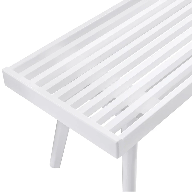 Solid Wood Slatted Bench