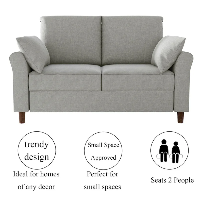 Polyester 3-Seat and 2-Seat Sofa with Cushions