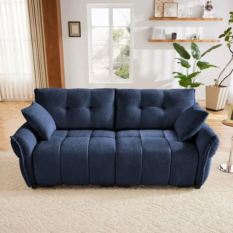 78.7 Chenille Two Seater Upholstered Sofa