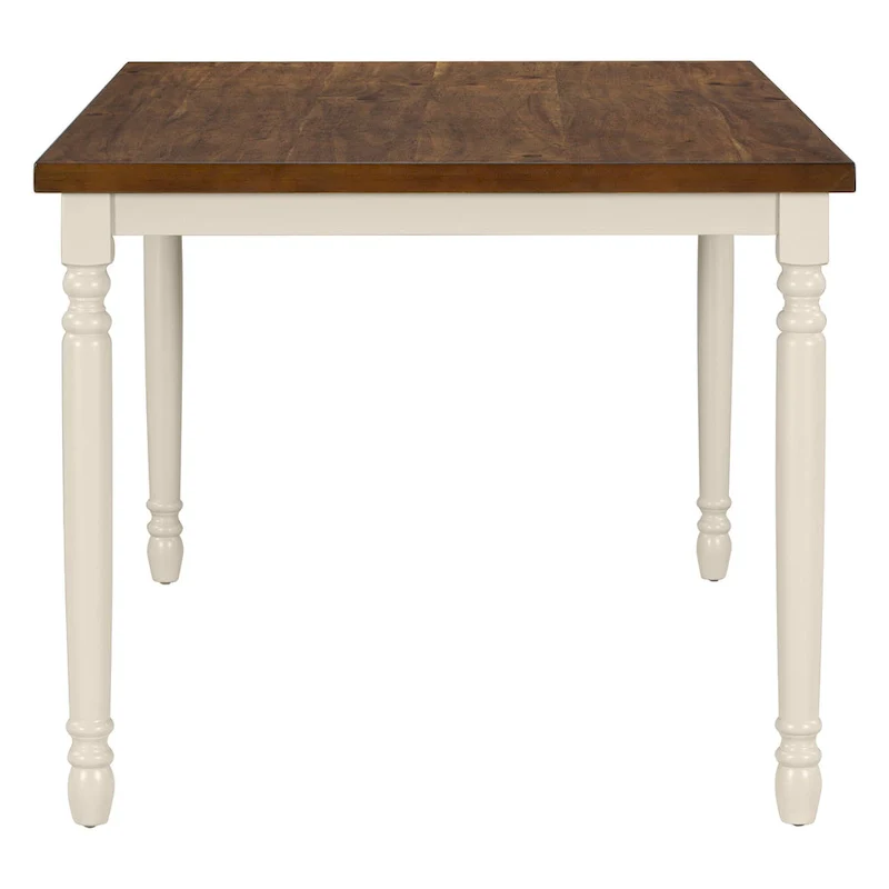 Classic 6-Piece Dining Set Wooden Table and 4 Chairs with Bench