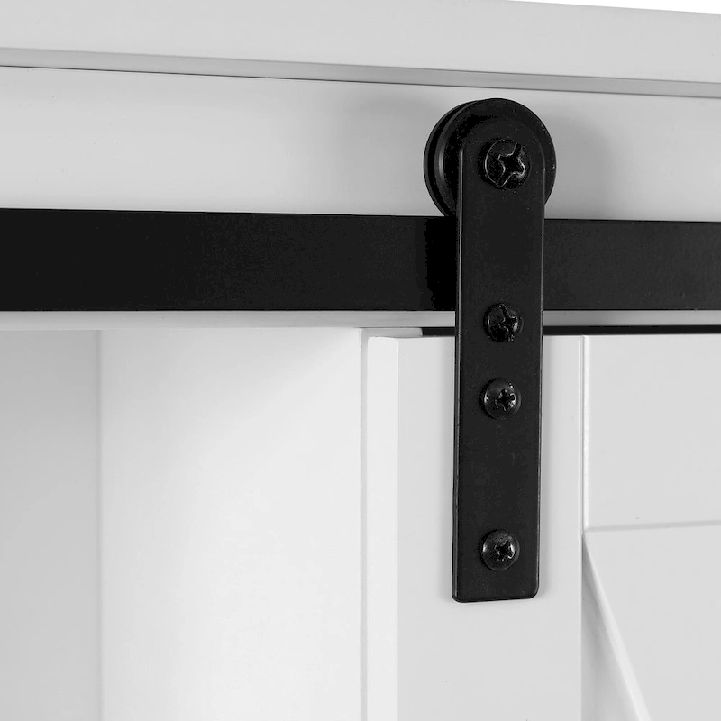 Farmhouse White MDF Wood Over-the-Toilet Space Saver Bathroom Cabinet