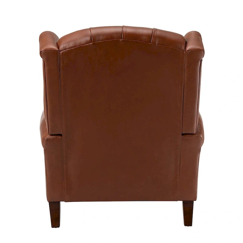 Alex Classic Leather Armchair with Nailhead Trim by HULALA HOME