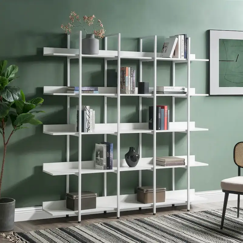 5 Tier Bookcase Home Office Open Bookshelf