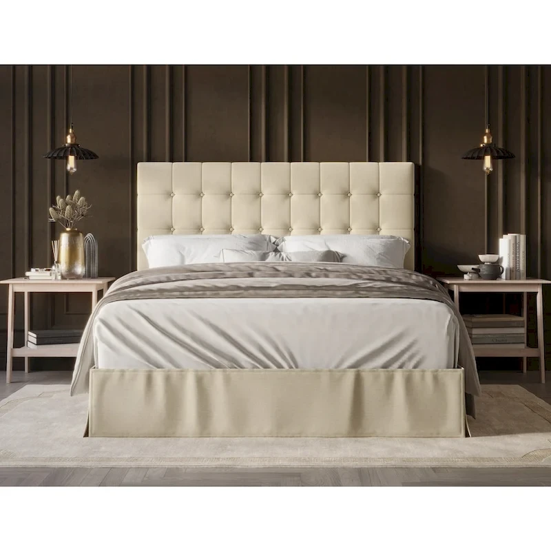 Larry Tufted Upholstered Panel Bed