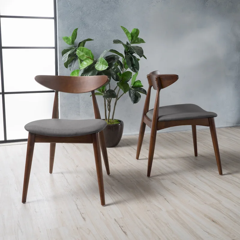 Barron Mid-Century Modern Dining Chairs (Set of 2) by Christopher Knight Home - 22.50 W x 19.75 L x 28.75 H