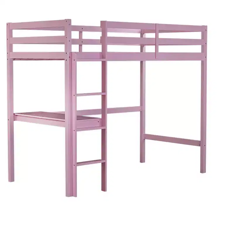 MAYEERTY Twin Bed Frame Upholstered Faux Leather Kid-Friendly No Box Spring Needed