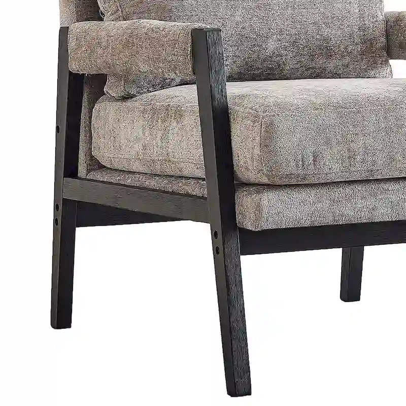 Roundhill Furniture Kelly Mid-Century Modern Chenille Upholstered Accent Armchair