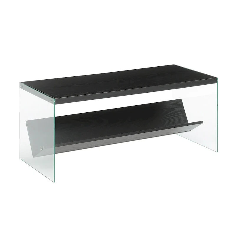 Convenience Concepts SoHo Glass Coffee Table with Shelf