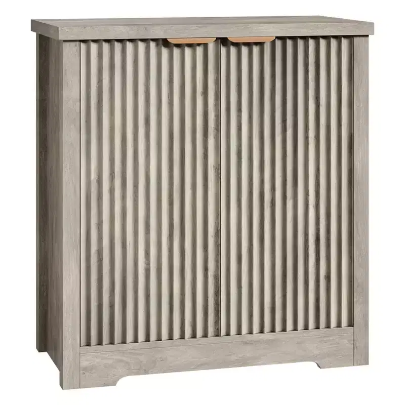 32.68 Fluted Buffet Sideboard Cabinet, Modern Wood Credenza with Doors & Shelves for Living Room, Kitchen, Dining Room, Hallway