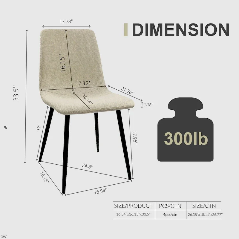 Wood Colour Dining Table and Modern Dining Chairs, Mid Century Wooden Kitchen Table, Metal Base & Legs