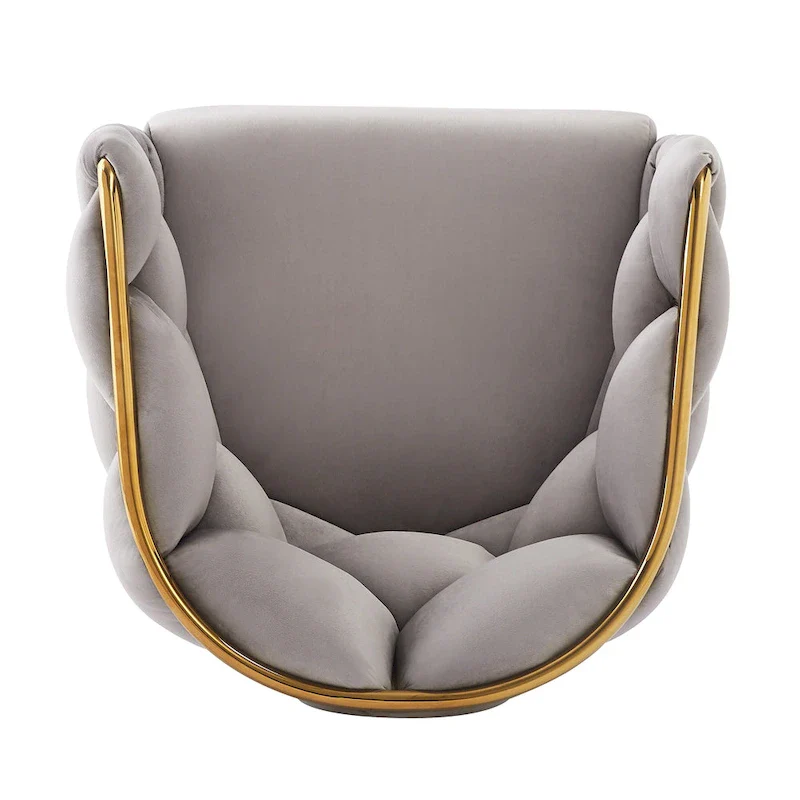 Set of 2 Bar Stools with Velvet Padded Seat and Metal Legs