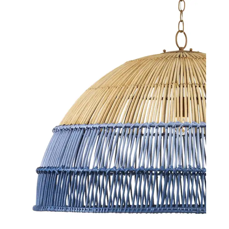Currey & Company Senjyo Blue Pendant - 23.75 h x 36.25 dia