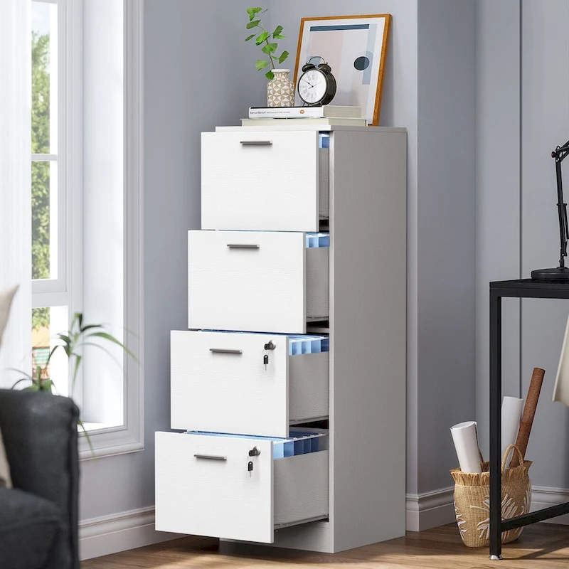 Moasis 51 H 4 Drawers File Cabinet Lockable Vertical Storage Cabinet for Home Office