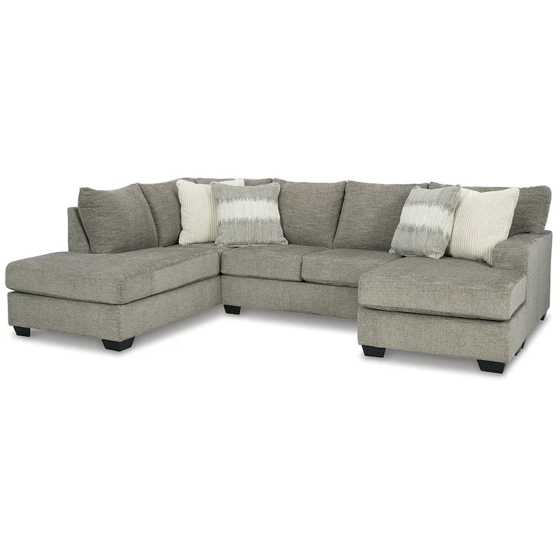 Signature Design by Ashley Creswell Gray 2-Piece Sectional with Chaise - 125W x 87D x 39H
