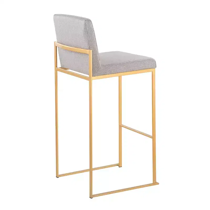 LumiSource Set of 3 Fuji High Back Barstools Fabric