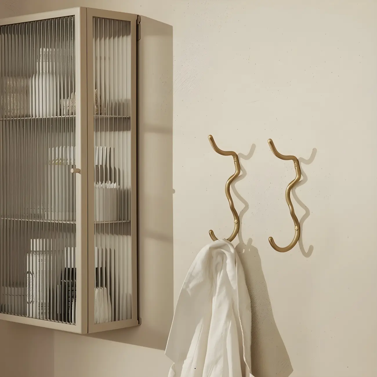 Modern Metal Black Wall-Mounted China Cabinet