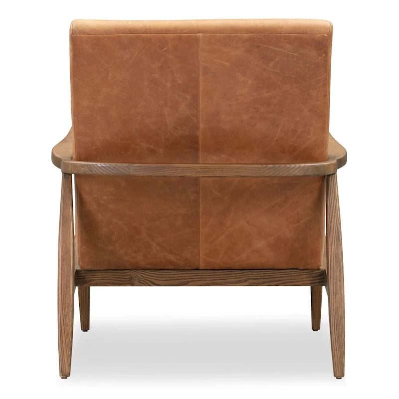 Poly & Bark Rowan Lounge Chair - Full Grain Genuine Italian Leather