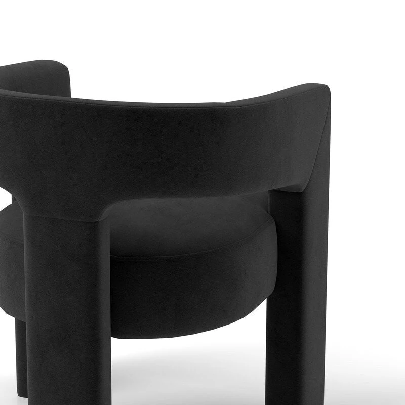 SEYNAR Modern Glam Velvet Upholstered Dining Chair, Open-Back Accent Chair Set of 6