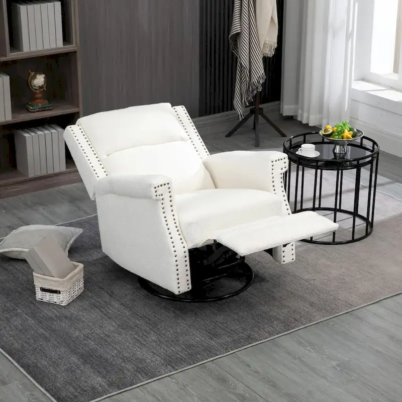 Swivel Manual Recliner Chair 360 Degree Leisure Arm Chair, Nursery Rocking Chairs