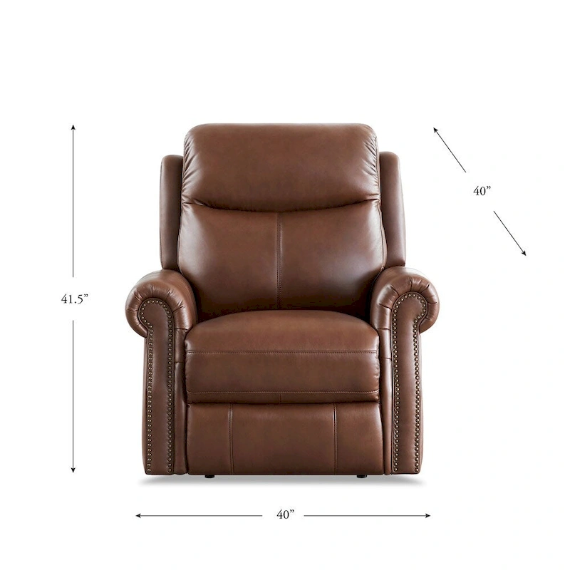 Hydeline Royce Zero Gravity Power Recline and Headrest Top Grain Leather Recliner