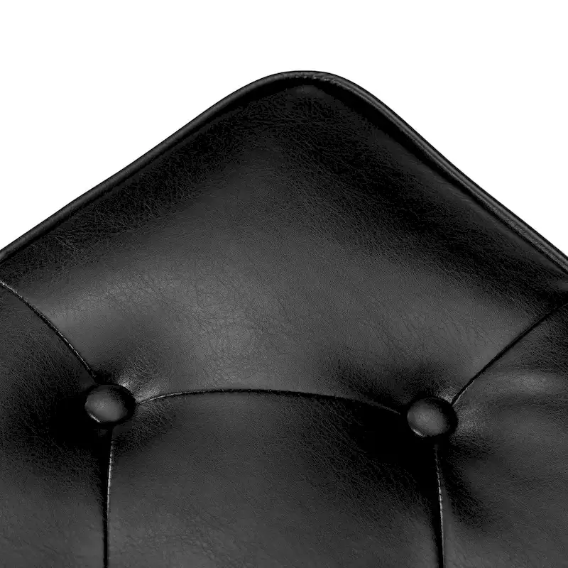 Glitzhome 22W Mid-century PU Leather Tufted Ottoman Foot Stool