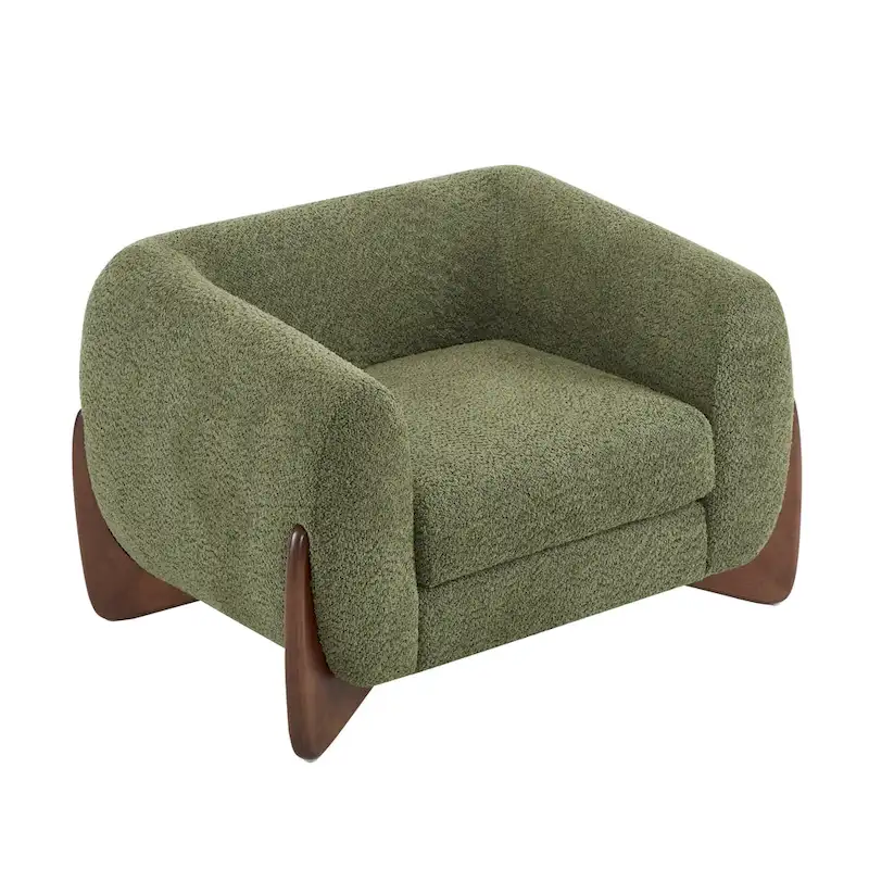 Tina Modern Upholstered Boucle Arm Club Chair by Christopher Knight Home