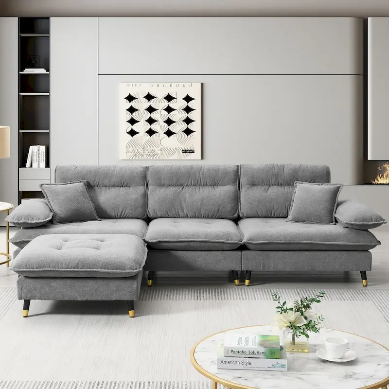 L shaped Convertible Sectional Sofa