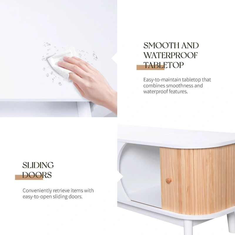 Modern Farmhouse Rattan TV Stand