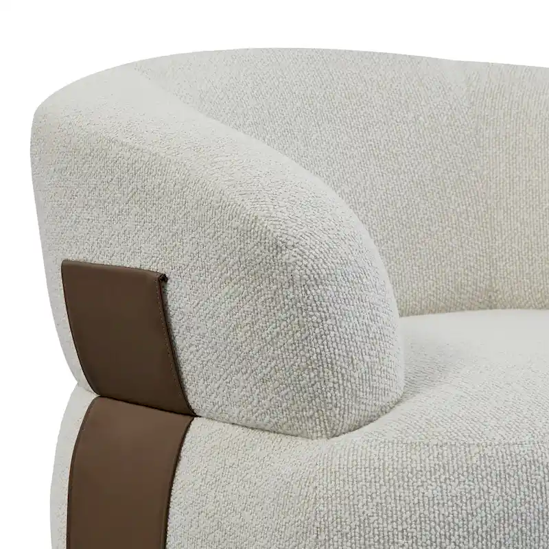 33W 360 Swivel Modern Barrel Chair Accent Chair Set of 2