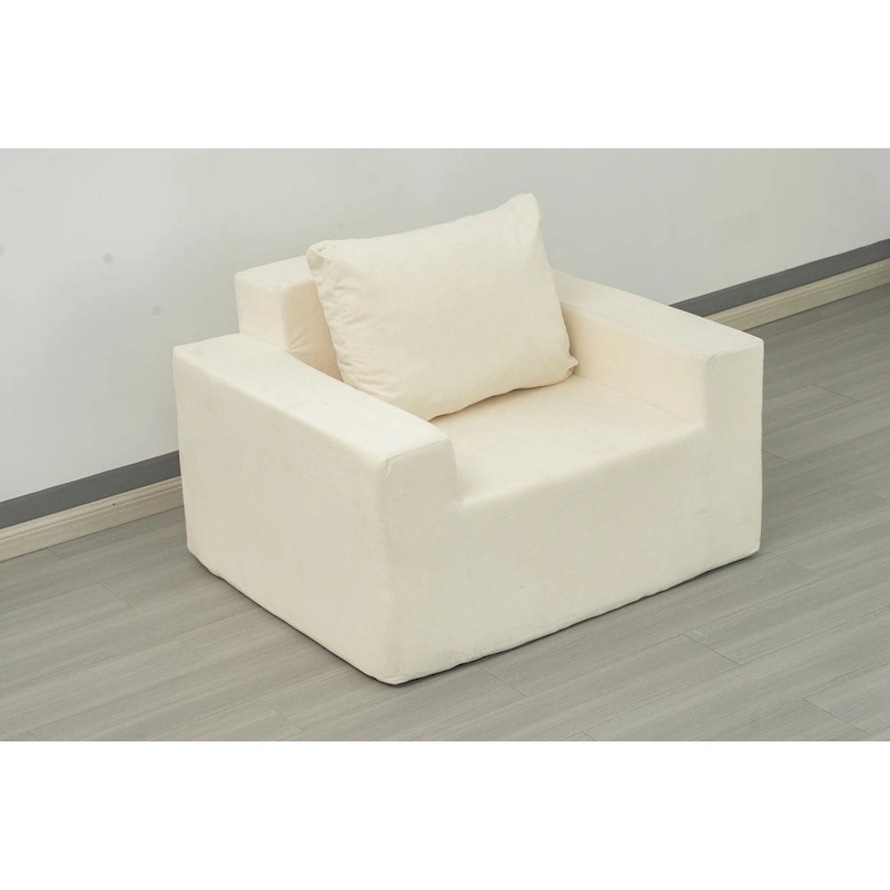Ameican White Oak Modern 40.2 Accent Chair with Pillow