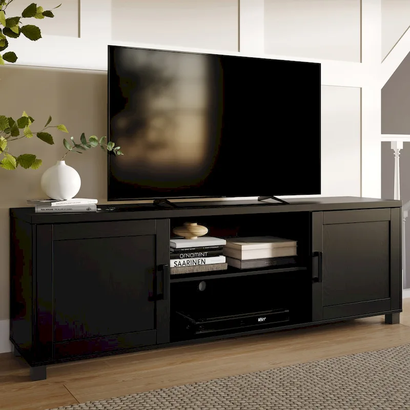 Virlomi TV Stand with Doors, TVs up to 85