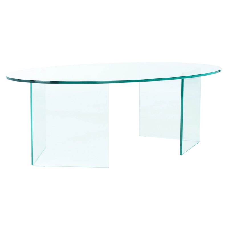 SAFAVIEH Beda Tempered Glass Coffee Table - 47 W x 28 D x 16 H - 47Wx28Dx16H