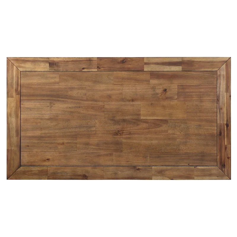 Steve Silver Leyburn Industrial Wood and Metal Coffee Table with Casters