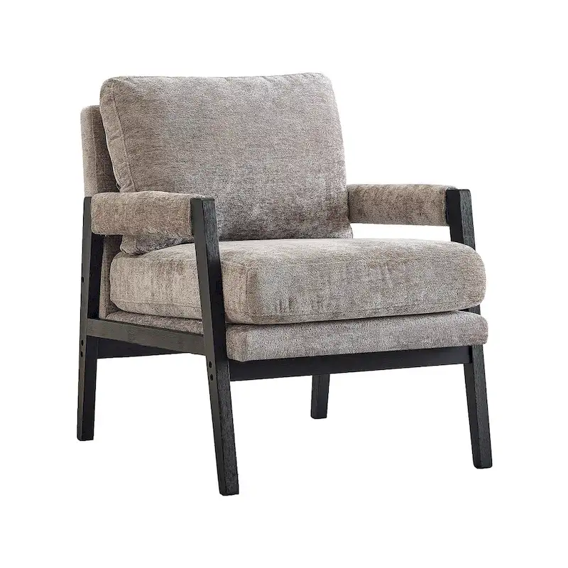 Roundhill Furniture Kelly Mid-Century Modern Chenille Upholstered Accent Armchair