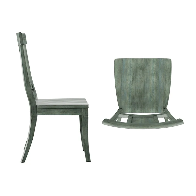 Ronda Panel Back Wood Dining Chairs (Set of 2)