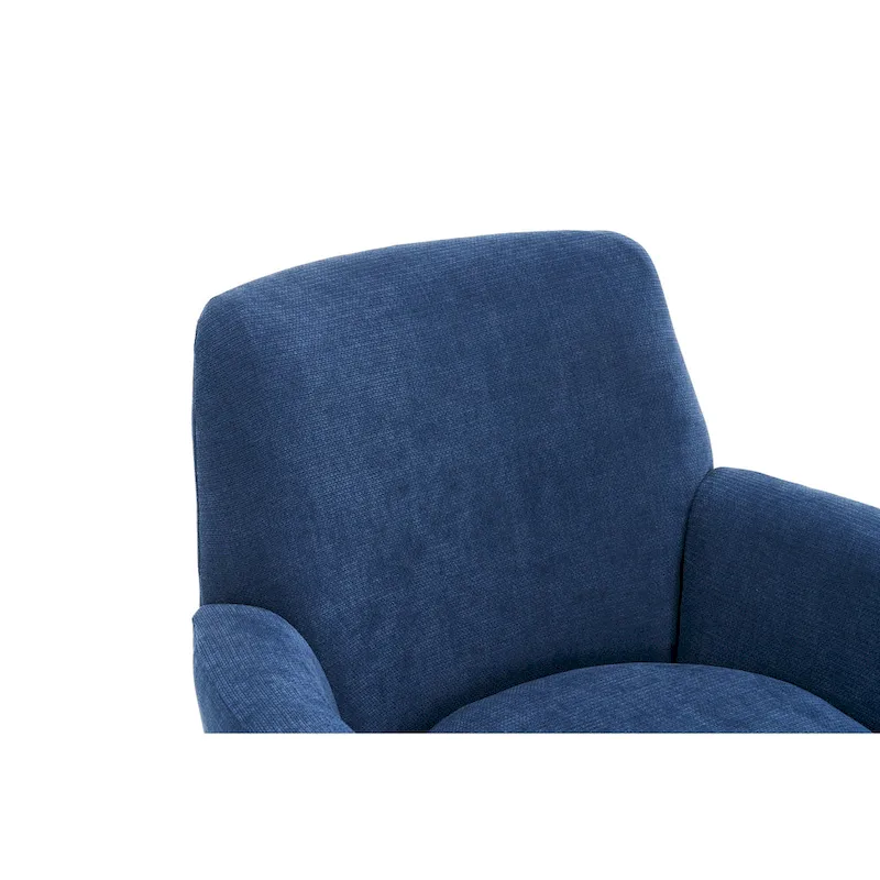 29.3 Upholstered Swivel Barrel Chair with Stainless Steel Base