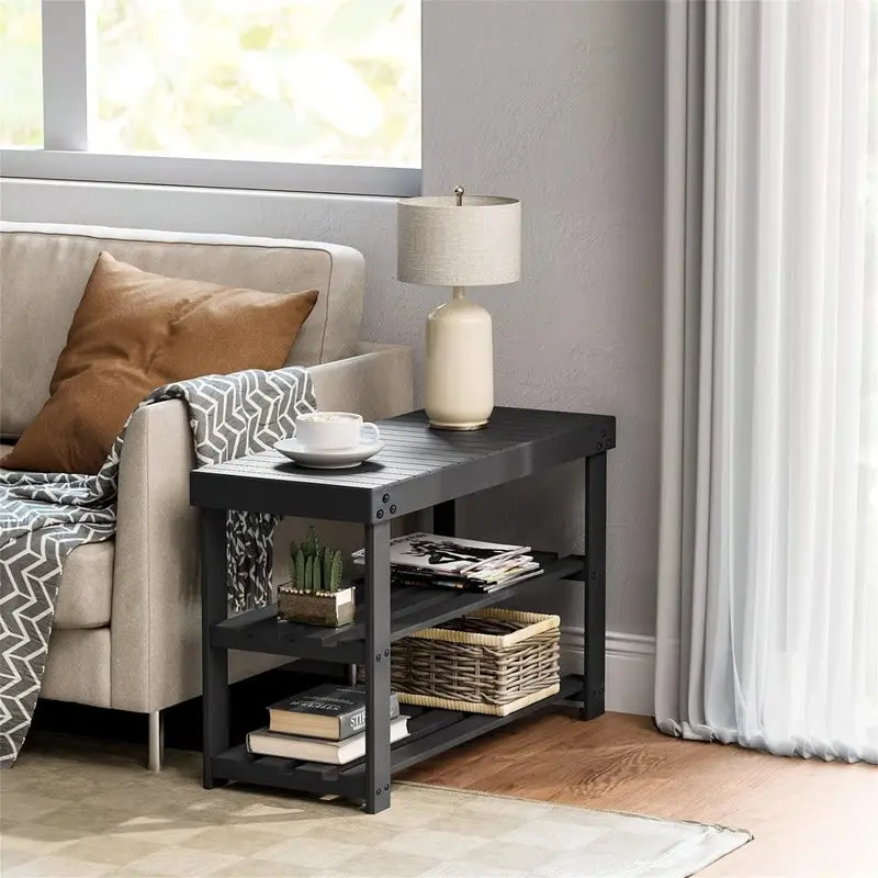 3 Tier Sturdy Shoe Bench - 11D x 27.5W x 17.5H