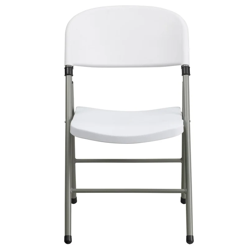 2 PK 330 lb. Capacity Plastic Folding Chair with Charcoal Frame