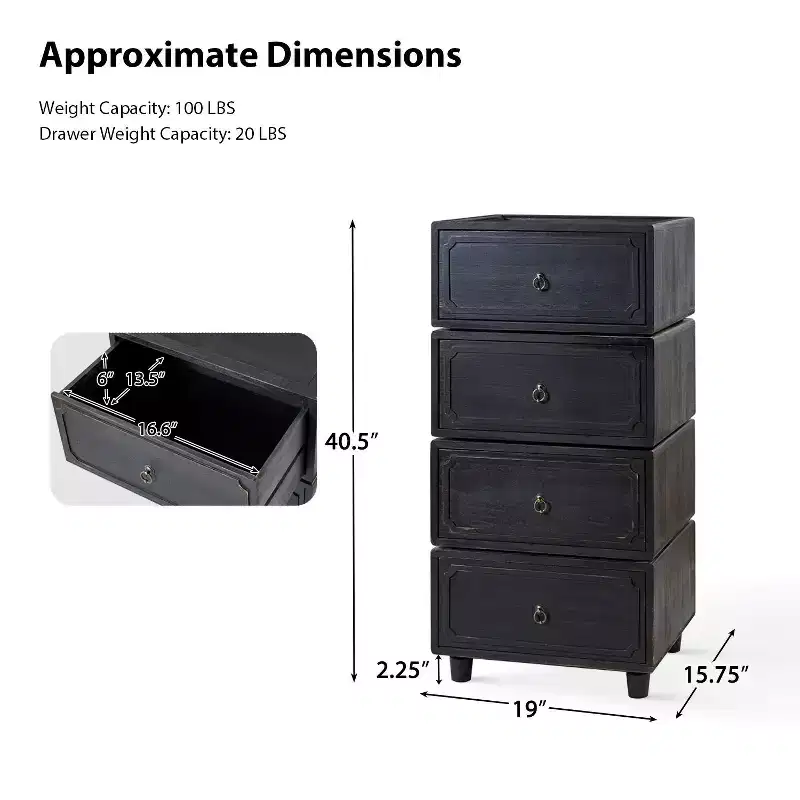 Oddone 2 - Drawer end table Set of 2 With Modular Design| ART OF LIVING DESIGNS