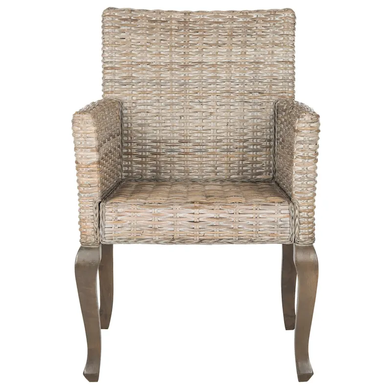 SAFAVIEH Alearda Natural Dining Chair (Set of 2) - 23 x 24.4 x 34 - 23Wx24Dx34H