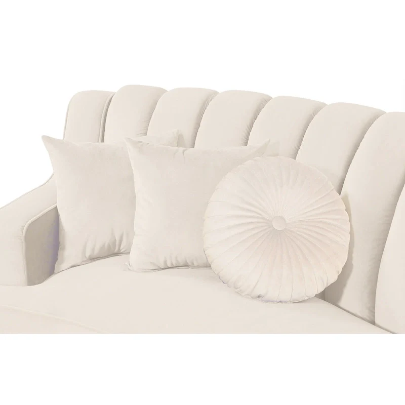 Round Circle Couch Symmetrical Modular Curved Velvet Sectional Sofa