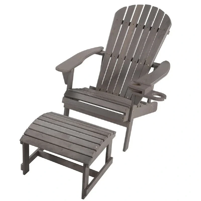 Earth Collection Adirondack Chair and Ottoman Set